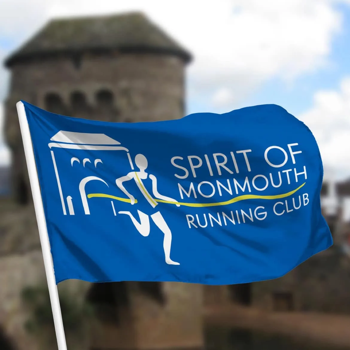 Spirit of Monmouth running club flag